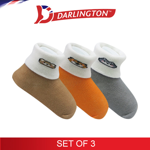 darlington babies fashion cotton anklet socks 6d0841 set of 3