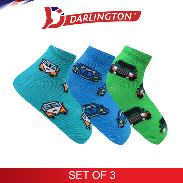 darlington babies fashion cotton anklet socks 6d0943 set of 3