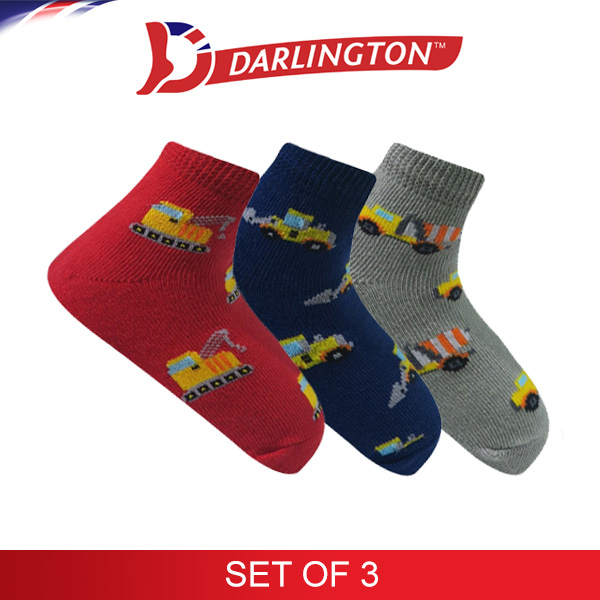 darlington babies fashion cotton anklet socks 6d1041 set of 3