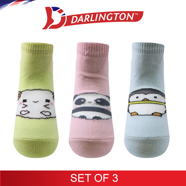 darlington babies fashion cotton anklet socks 6d1191 set of 3