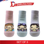 darlington babies fashion cotton anklet socks 6d1193 set of 3