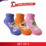 darlington kids fashion cotton anklet socks 7d0876 set of 3