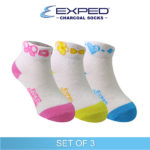 exped kids fashion cotton charcoal anklet socks 3d0476 set of 3
