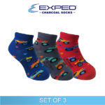 exped kids fashion cotton charcoal anklet socks 3d0832 set of 3