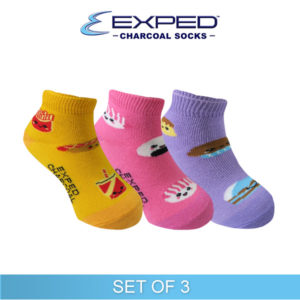 exped kids fashion cotton charcoal anklet socks 3d0876 set of 3