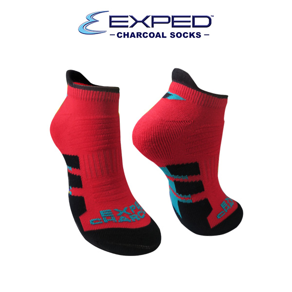 exped men sports thick cotton low cut socks 3d0746 chinese red