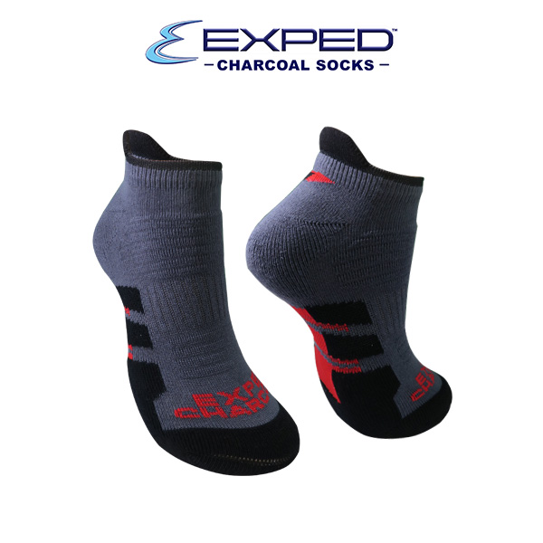 exped men sports thick cotton low cut socks 3d0746 medium gray