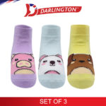 darlington babies fashion cotton anklet socks 6a0995 set of 3