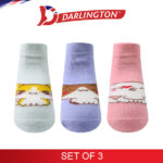 darlington babies fashion cotton anklet socks 6b0396 set of 3