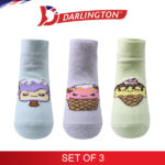 darlington babies fashion cotton anklet socks 6d0797 set of 3