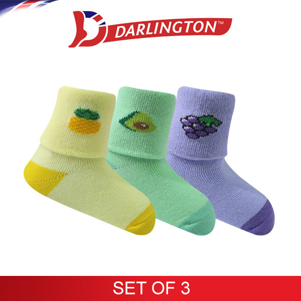 darlington babies fashion cotton anklet socks 6d1091 set of 3