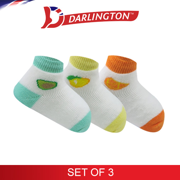 darlington babies fashion cotton anklet socks 6d1194 set of 3