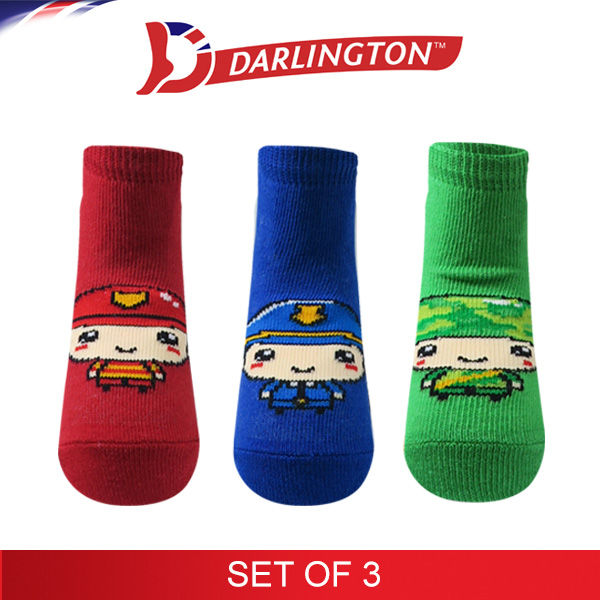 darlington babies fashion cotton anklet socks 6e0143 set of 3