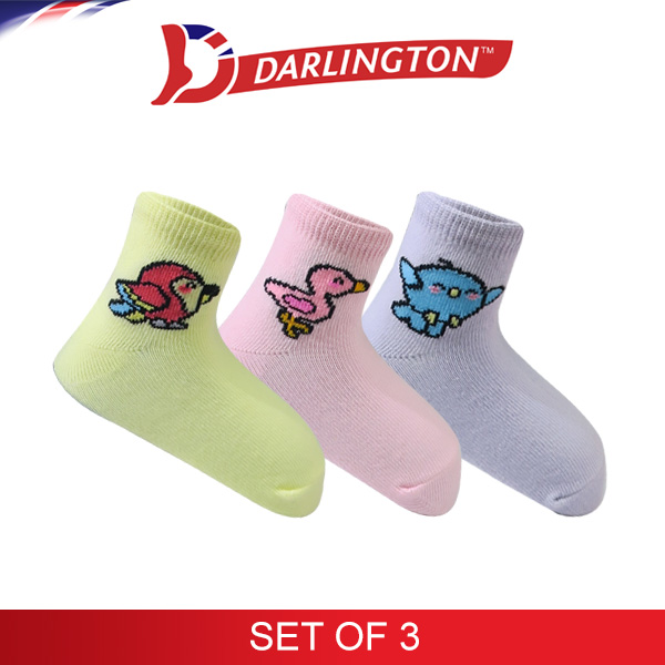 darlington babies fashion cotton anklet socks 6e0192 set of 3