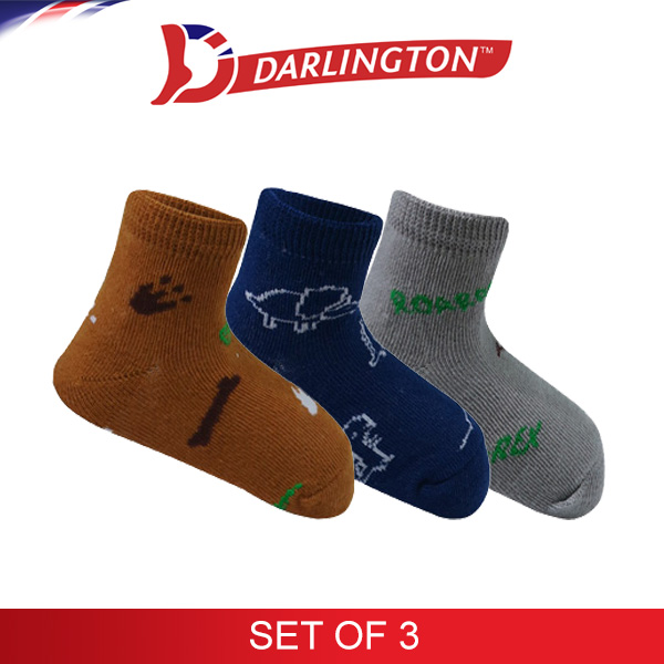 darlington babies fashion cotton anklet socks 6e0241 set of 3