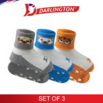 darlington babies fashion cotton anti slip anklet socks 6d0441 set of 3