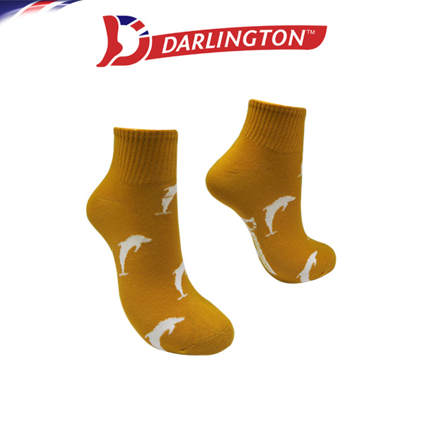 darlington ladies fashion cotton anklet socks 8e0325 mustard