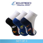 exped kids casual cotton charcoal anklet socks 3e0631 set of 3