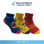 exped kids fashion cotton charcoal anklet socks 3e0331 set of 3