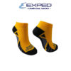 exped men sports nylon biker charcoal foot socks 5d1189 saffron