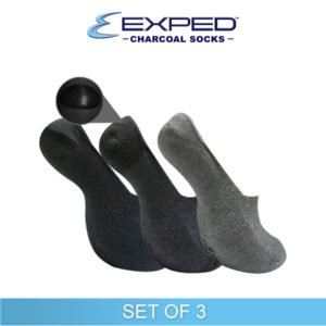 exped men sports thick cotton charcoal heel gel ultra noshow 5d1267 set of 3