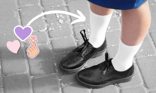 school uniform as high knee socks