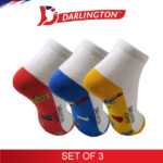 darlington kids casual cotton coffee anklet socks 7e0732 set of 3