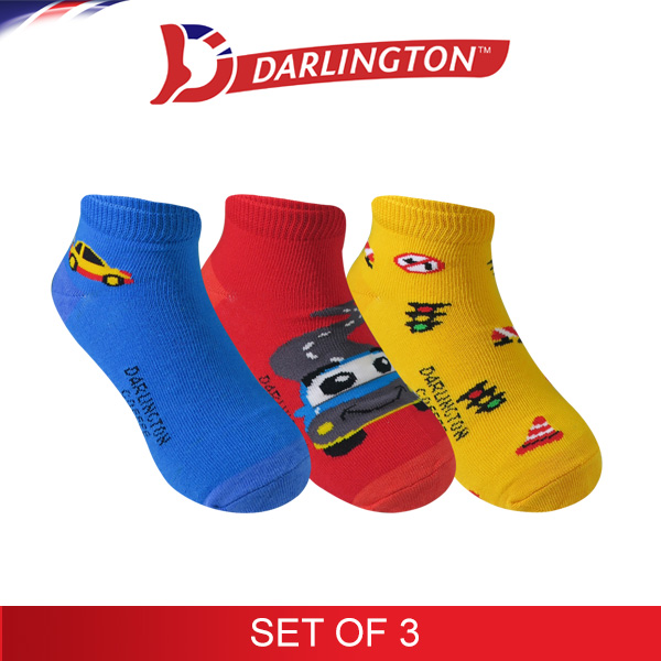darlington kids fashion cotton coffee anklet socks 7e0731 set of 3