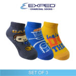 exped kids fashion cotton charcoal anklet socks 3e0432 set of 3