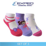 exped kids fashion cotton charcoal anklet socks 3e0477 set of 3