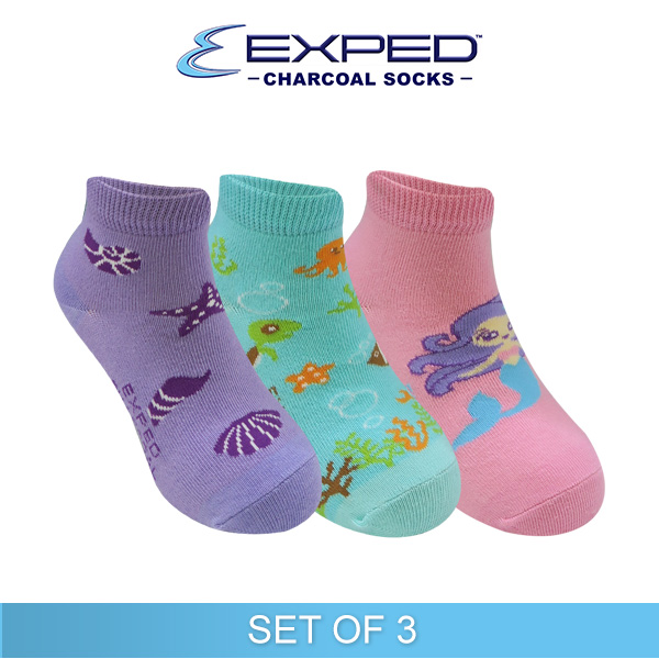 exped kids fashion cotton charcoal anklet socks 3e1176 set of 3