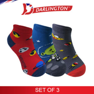darlington kids fashion cotton coffee anklet socks 7e0932 set of 3