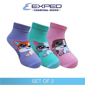 exped kids fashion cotton charcoal anklet socks 3e1177 set of 3