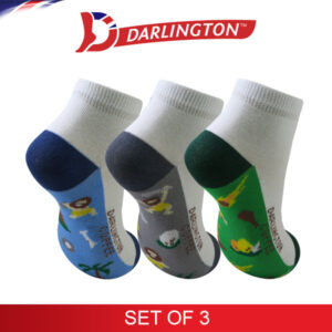 darlington kids casual cotton coffee anklet socks 7g0331 set of 3