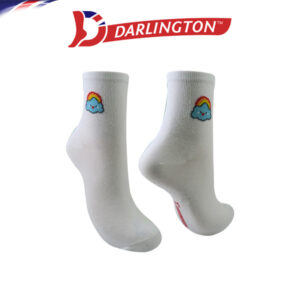 darlington ladies fashion cotton crew length socks 8g0223 white