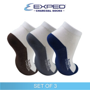 exped kids casual cotton charcoal anklet socks 3e0232 boys set of 3