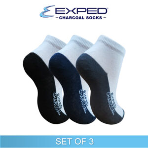 exped kids casual cotton charcoal anklet socks 3f0432 boy set of 3