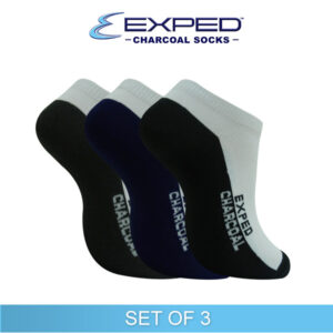 exped men casual cotton charcoal foot socks 531272 set of 3